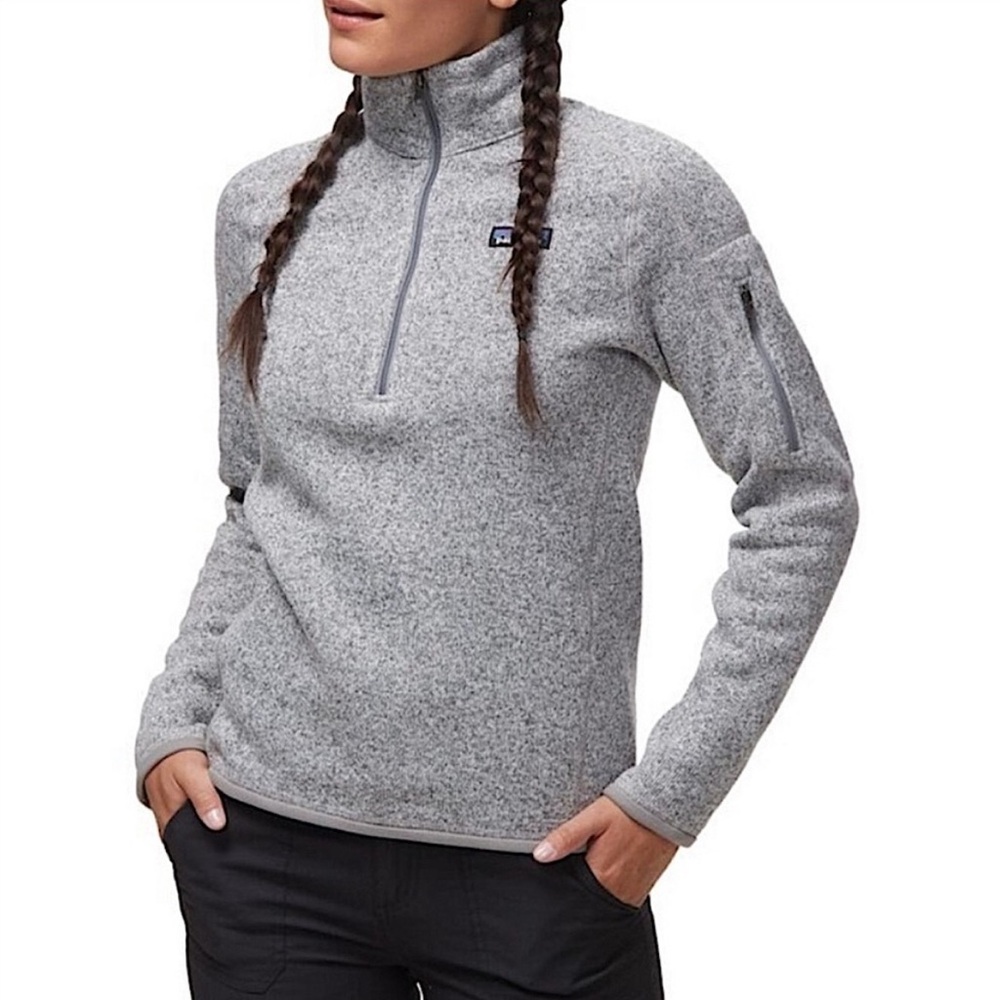 LIKE NEW Patagonia Heathered Gray Fleece Pullover Better Sweater